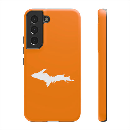 Michigan Upper Peninsula Tough Phone Case (Orange w/ UP Outline) | Samsung & Pixel Android