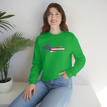 Michigan Upper Peninsula Sweatshirt (w/ UP USA Flag Outline) | Unisex Standard