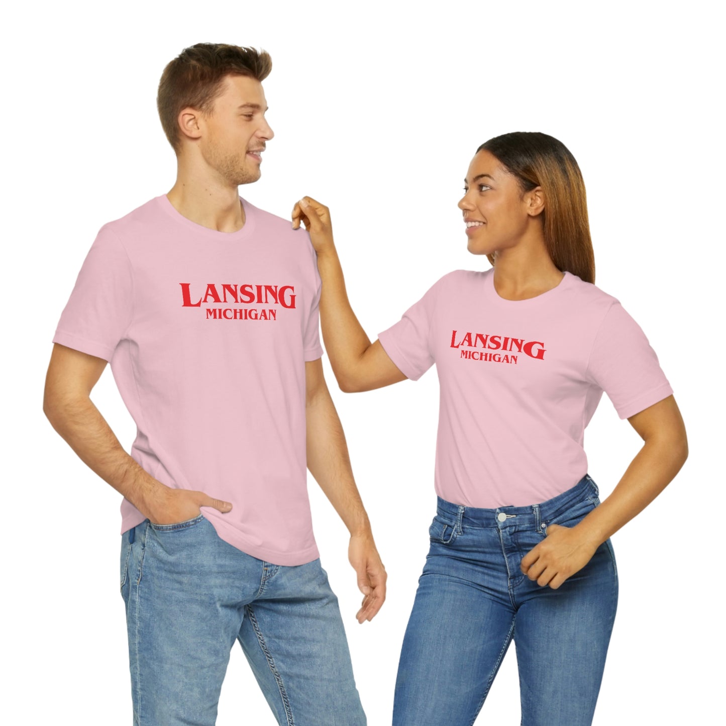 'Lansing Michigan' ' T-Shirt (1980s Drama Parody) | Unisex Standard Fit