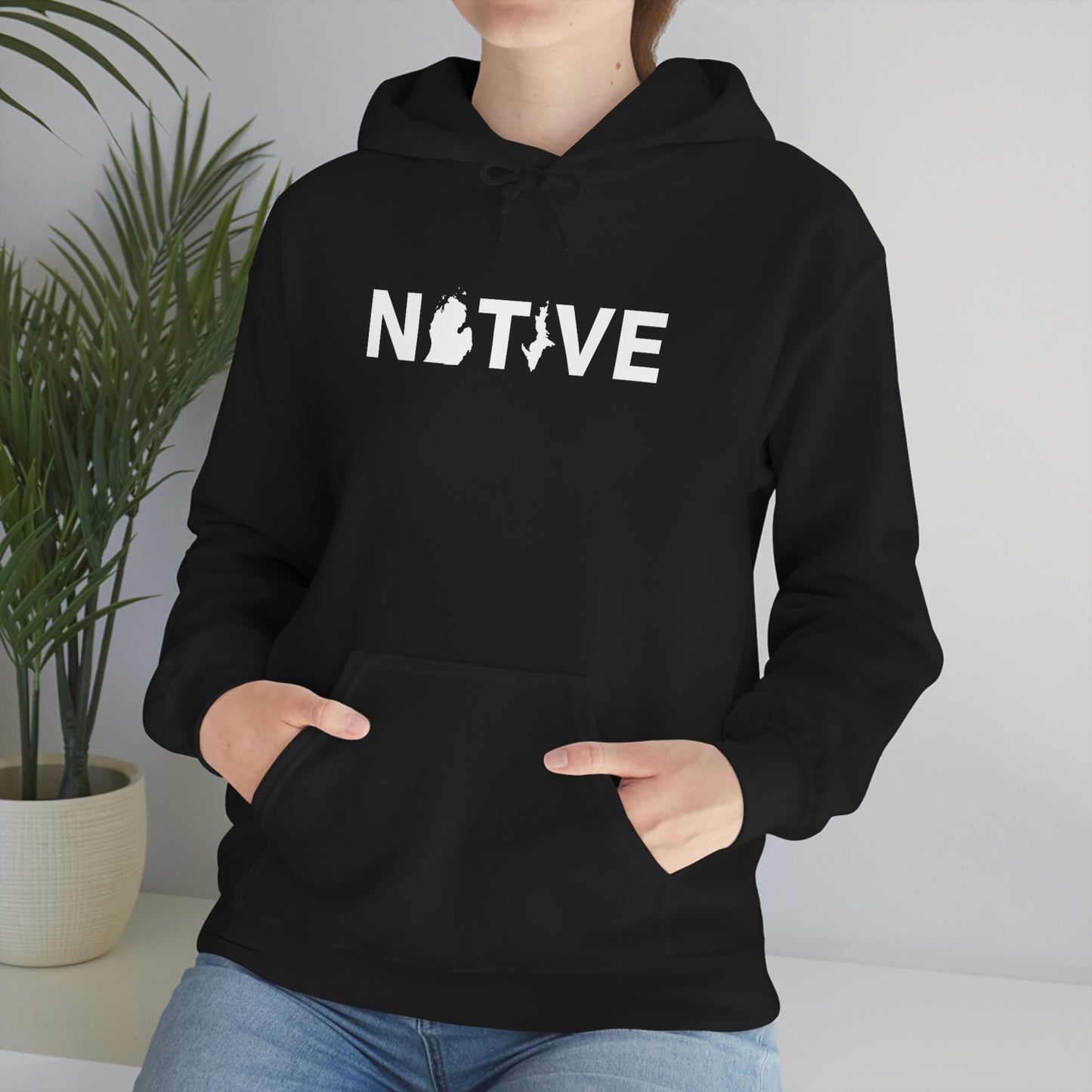 Michigan 'Native' Hoodie (Geometric Sans Font) | Unisex Standard