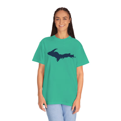 Michigan Upper Peninsula T-Shirt (w/ Navy UP Outline) | Unisex Garment-Dyed