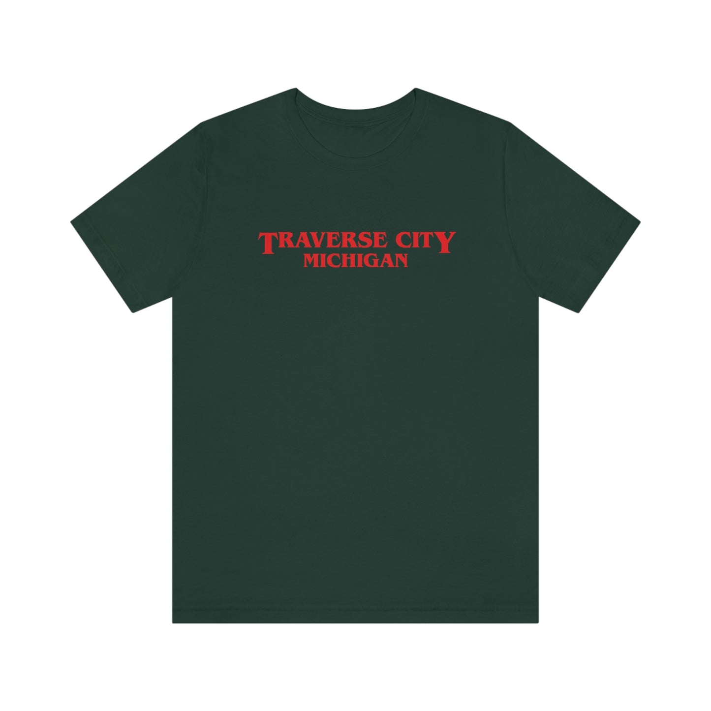 'Traverse City Michigan' ' T-Shirt (1980s Drama Parody) | Unisex Standard Fit