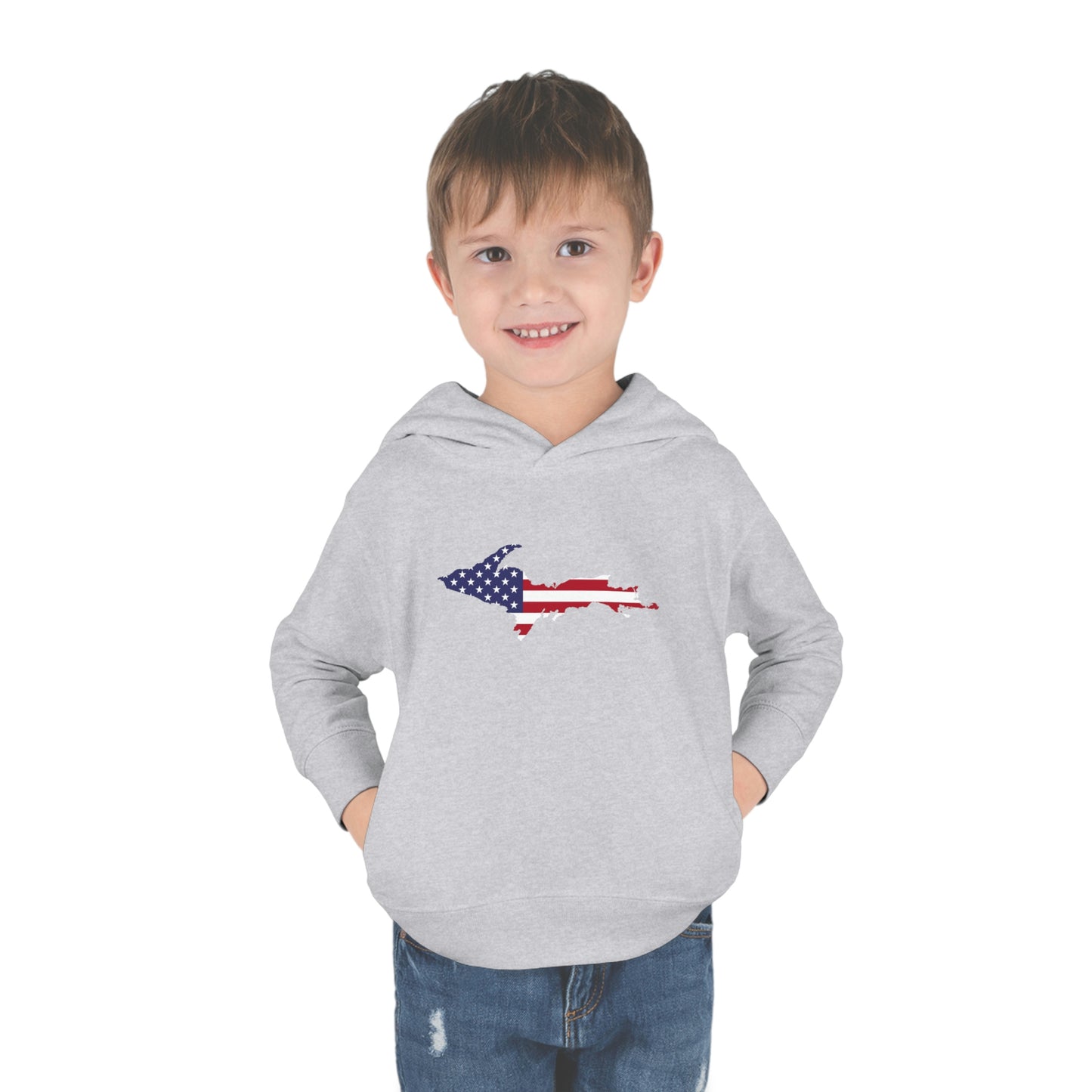 Michigan Upper Peninsula Hoodie (w/ UP USA Flag Outline) | Unisex Toddler