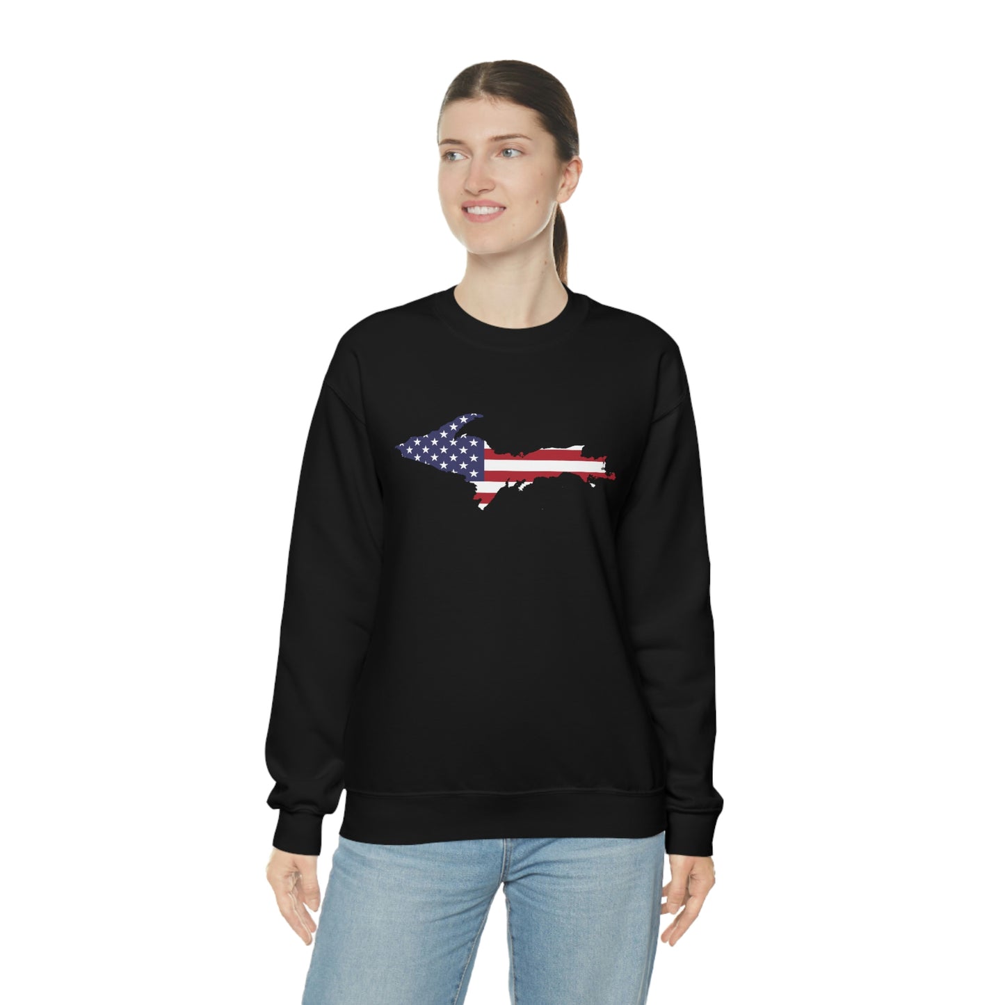 Michigan Upper Peninsula Sweatshirt (w/ UP USA Flag Outline) | Unisex Standard