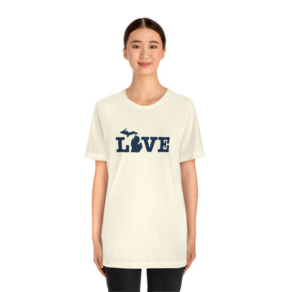 Michigan 'Love' T-Shirt (Typewriter Font) | Unisex Standard Fit