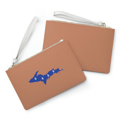 Michigan Upper Peninsula Clutch Bag (Copper Color w/ UP Quebec Flag Outline)