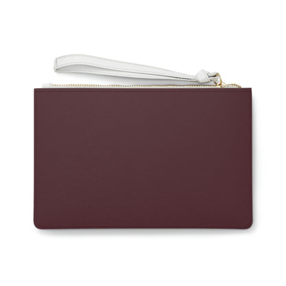 Michigan Upper Peninsula Clutch Bag (Old Mission Burgundy w/ Gold UP Outline)