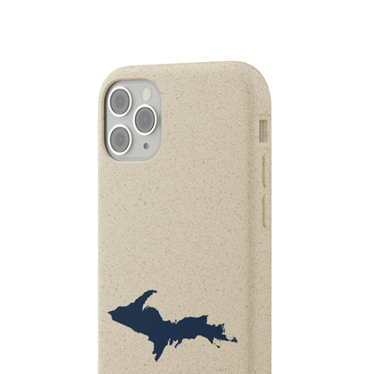 Michigan Upper Peninsula Biodegradable Phone Cases (w/ Navy UP Outline) | Apple iPhone