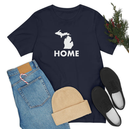 Michigan 'Home' T-Shirt (Geometric Sans Font) | Unisex Standard Fit