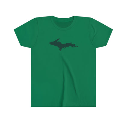 Michigan Upper Peninsula T-Shirt (w/ Green UP Outline) | Youth Short Sleeve