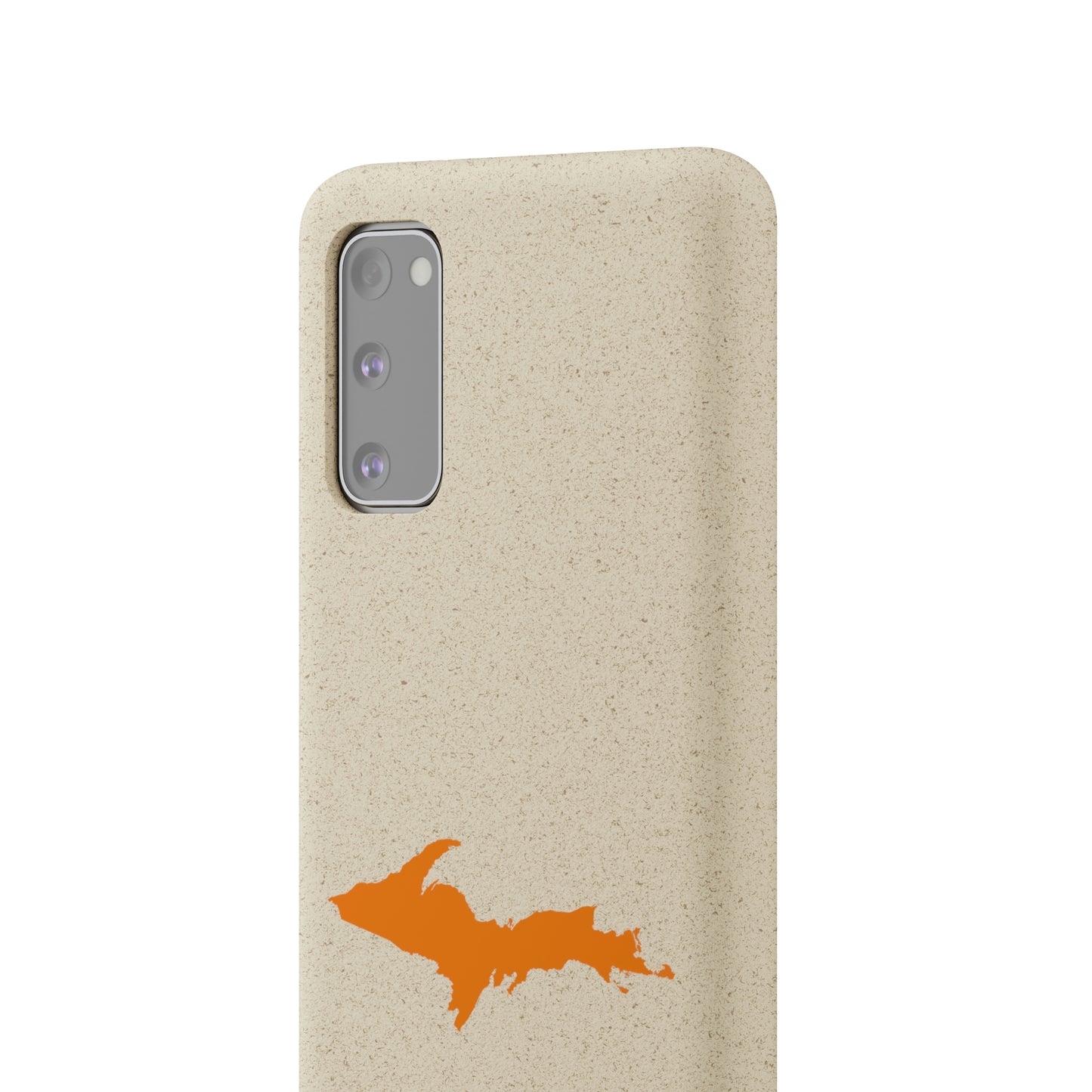 Michigan Upper Peninsula Biodegradable Phone Cases (w/ Orange UP Outline) | Samsung Android