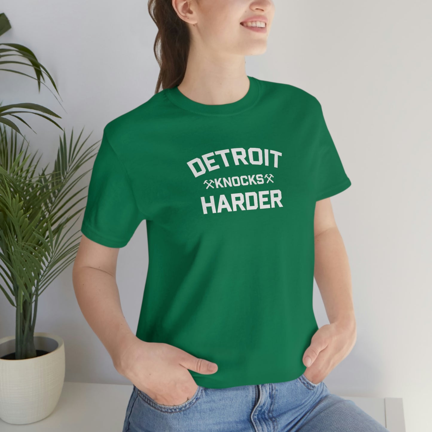 'Detroit Knocks Harder' T-Shirt | Unisex Standard Fit