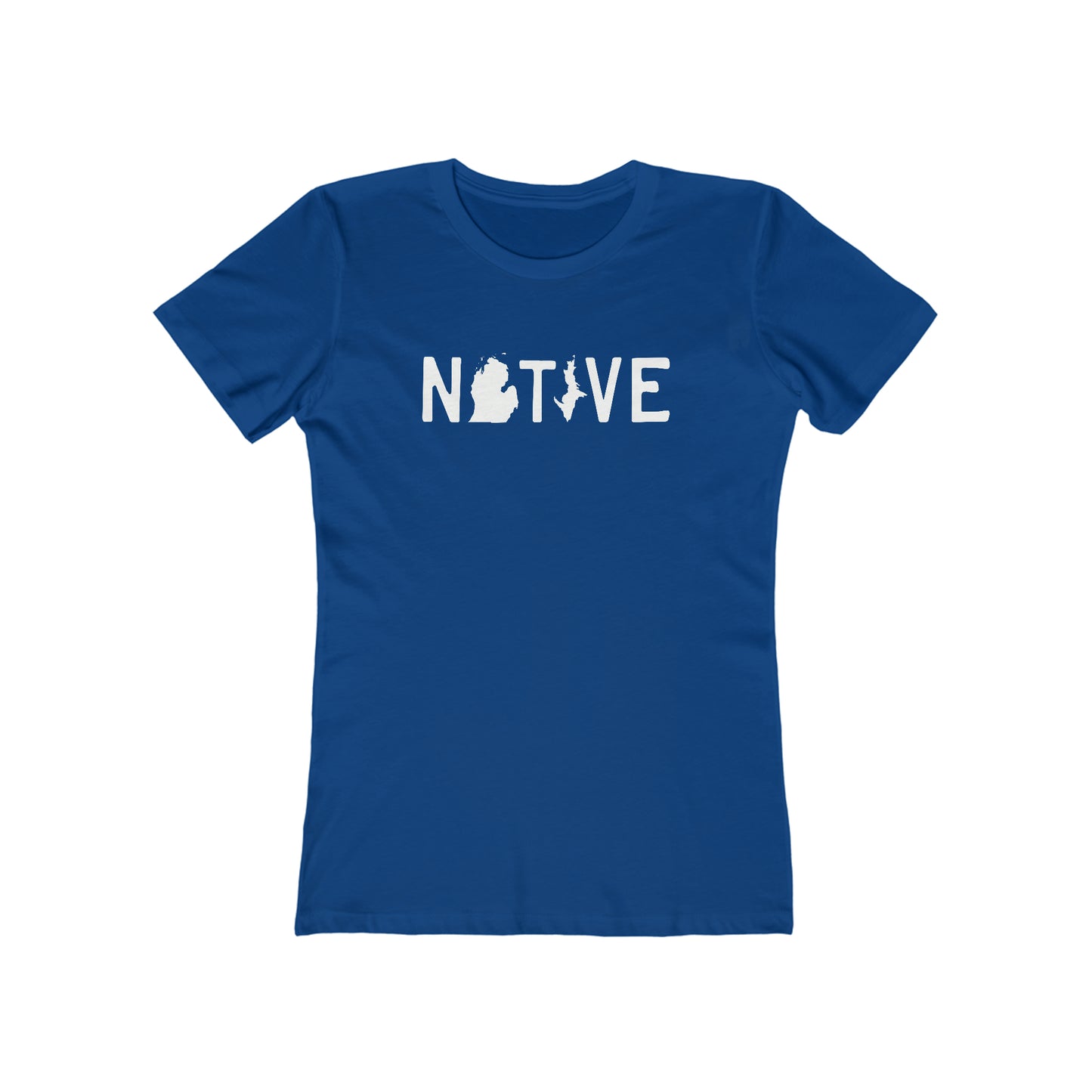 Michigan 'Native' T-Shirt (Licence Plate Font) | Women's Boyfriend Cut