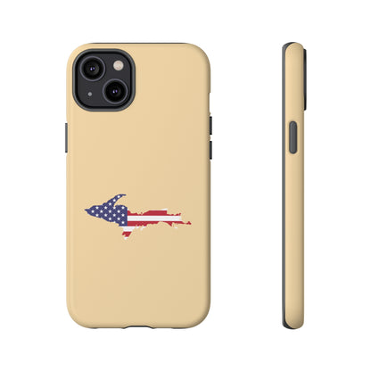 Michigan Upper Peninsula Tough Phone Case (Maple Color w/ UP USA Outline) | Apple iPhone