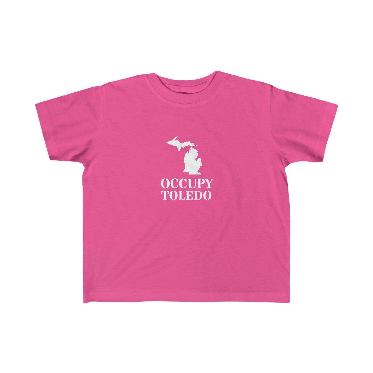 'Occupy Toledo' T-Shirt  (w/ Corrected Michigan Outline) | Toddler Short Sleeve - Circumspice Michigan