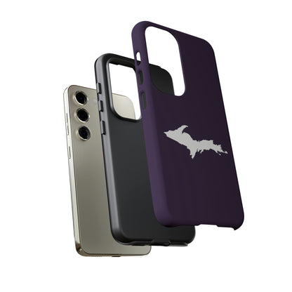 Michigan Upper Peninsula Tough Phone Case (Blackcurrant w/ UP Outline) | Samsung & Pixel Android