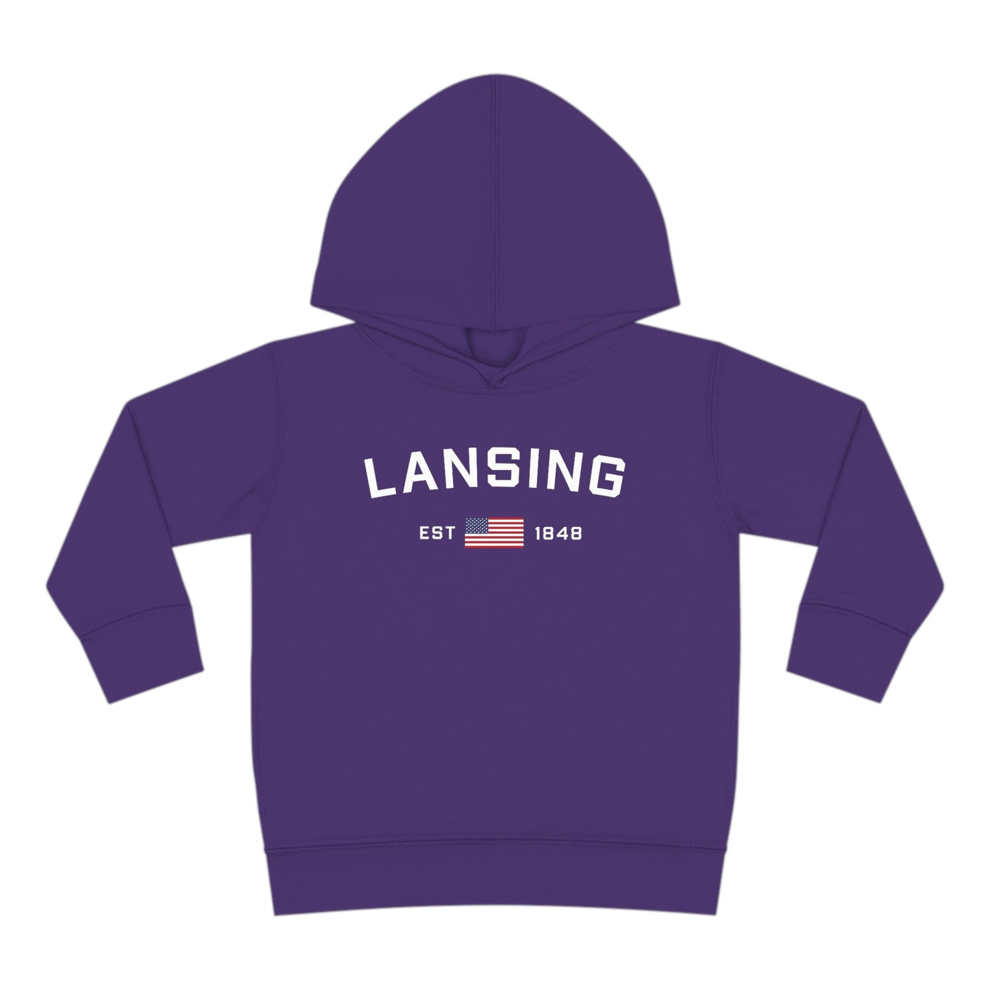 'Lansing EST 1848' Hoodie (w/USA Flag Outline) | Unisex Toddler