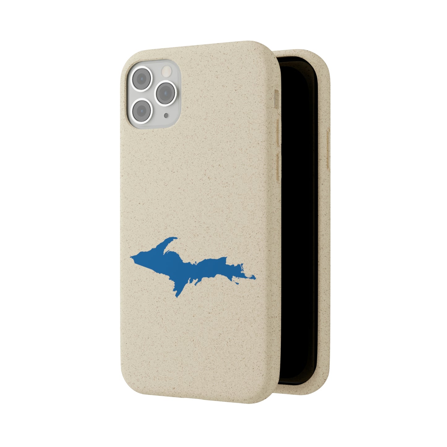 Michigan Upper Peninsula Biodegradable Phone Cases (w/ Azure UP Outline) | Apple iPhone