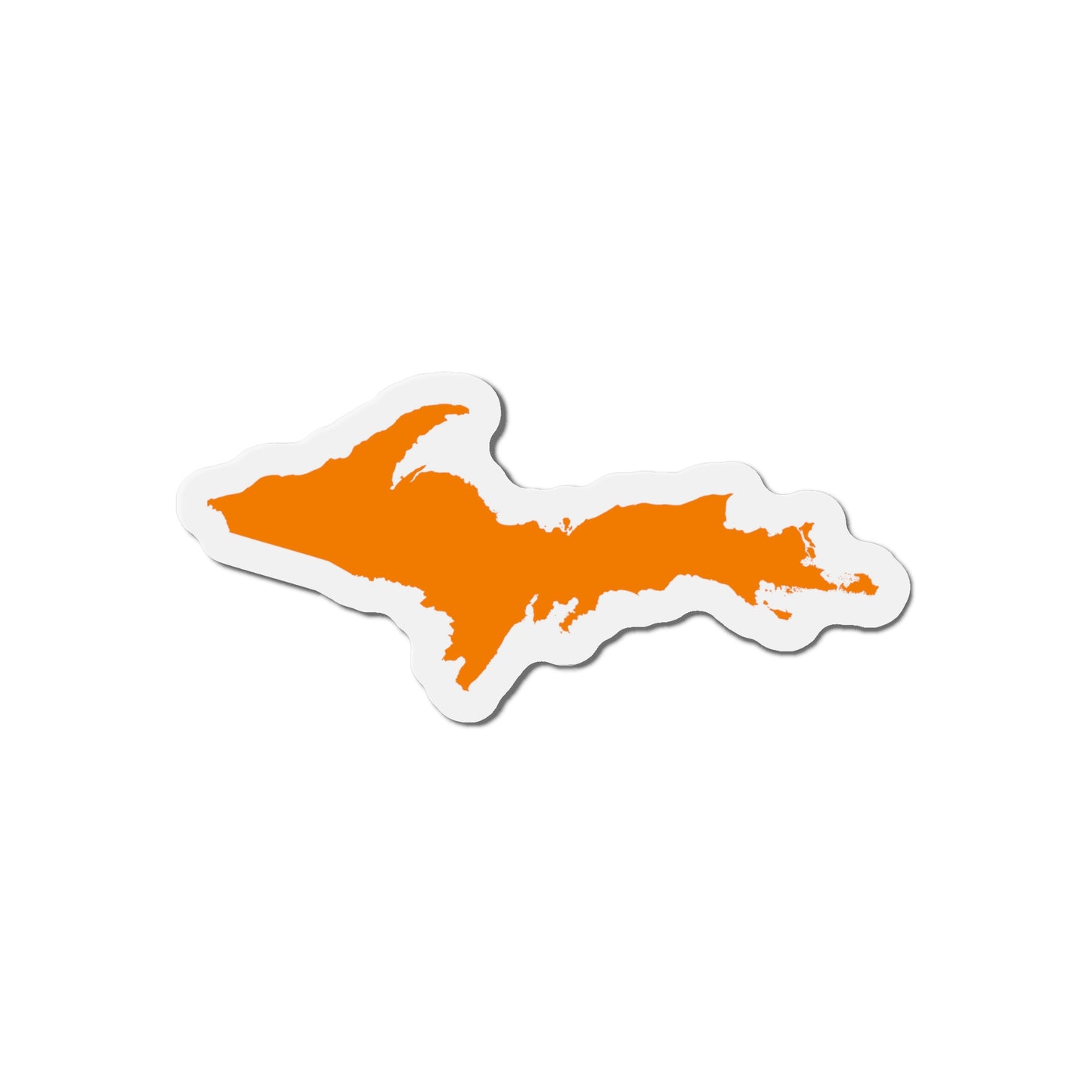 Michigan Upper Peninsula Kiss Cut Magnet (w/ Orange UP Outline)