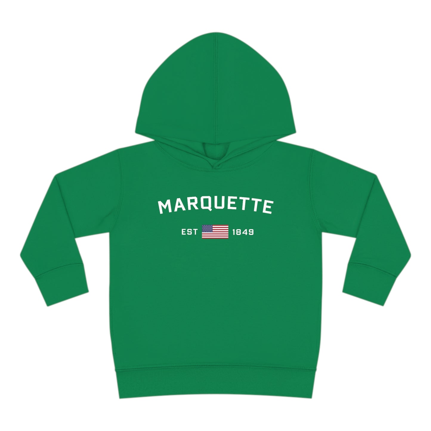 'Marquette EST 1849' Hoodie (w/USA Flag Outline) | Unisex Toddler