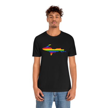 Michigan Upper Peninsula T-Shirt (w/ UP Pride Flag Outline) | Unisex Standard Fit