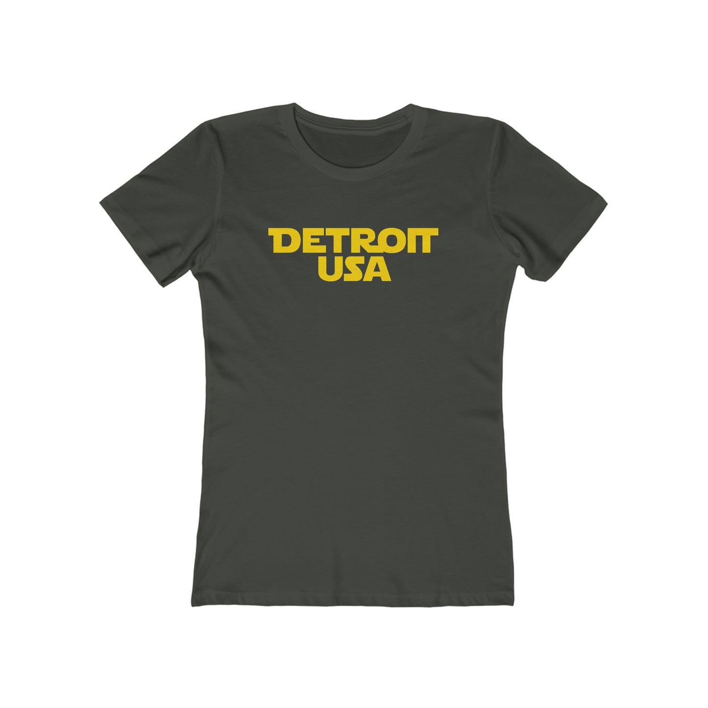 'Detroit USA' T-Shirt (1970s Epic Sci-Fi Parody) | Women's Boyfriend Cut