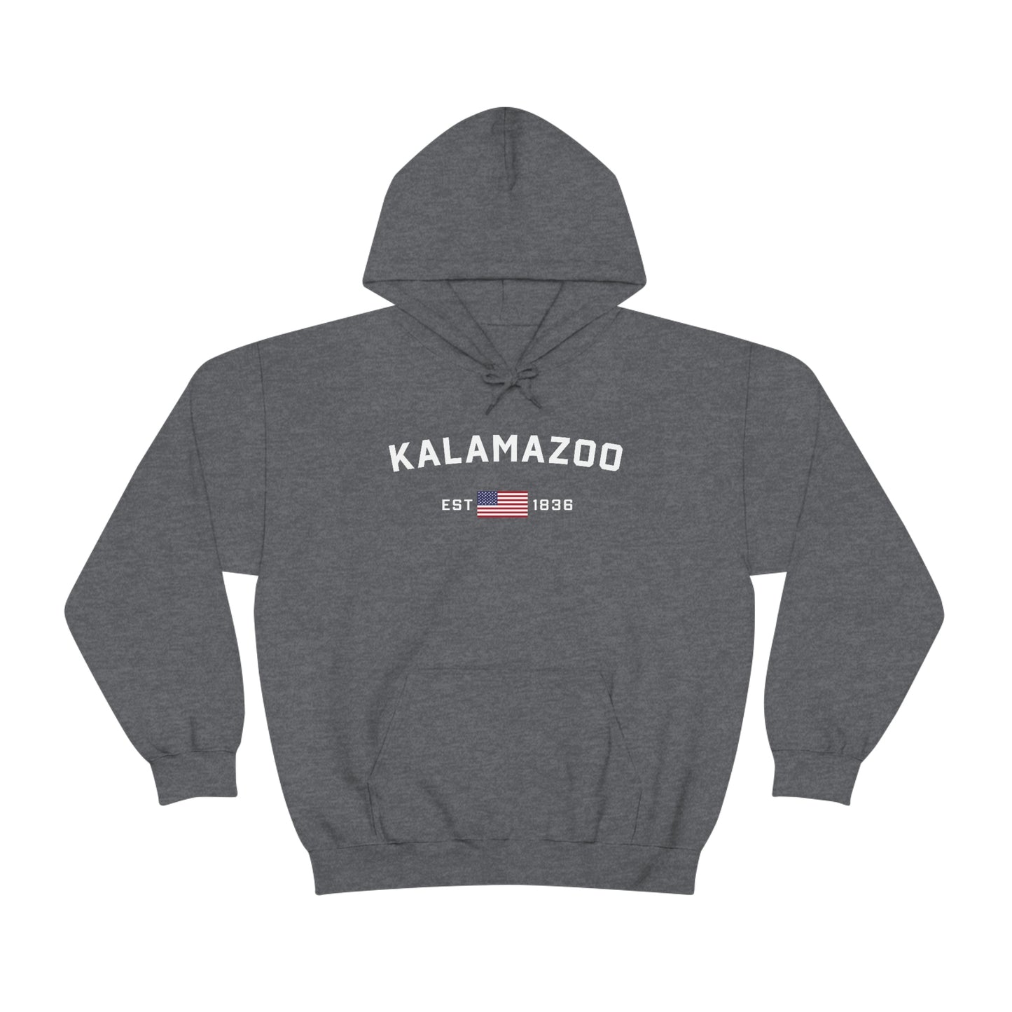 'Kalamazoo EST 1836' (w/USA Flag Outline) | Unisex Standard