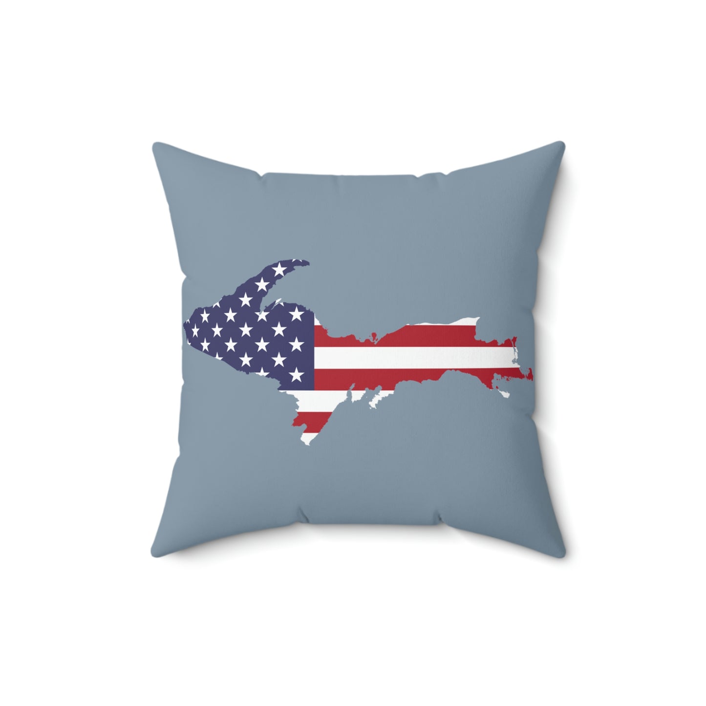 Michigan Upper Peninsula Accent Pillow (w/ UP USA Flag Outline) | B-24 Liberator Grey