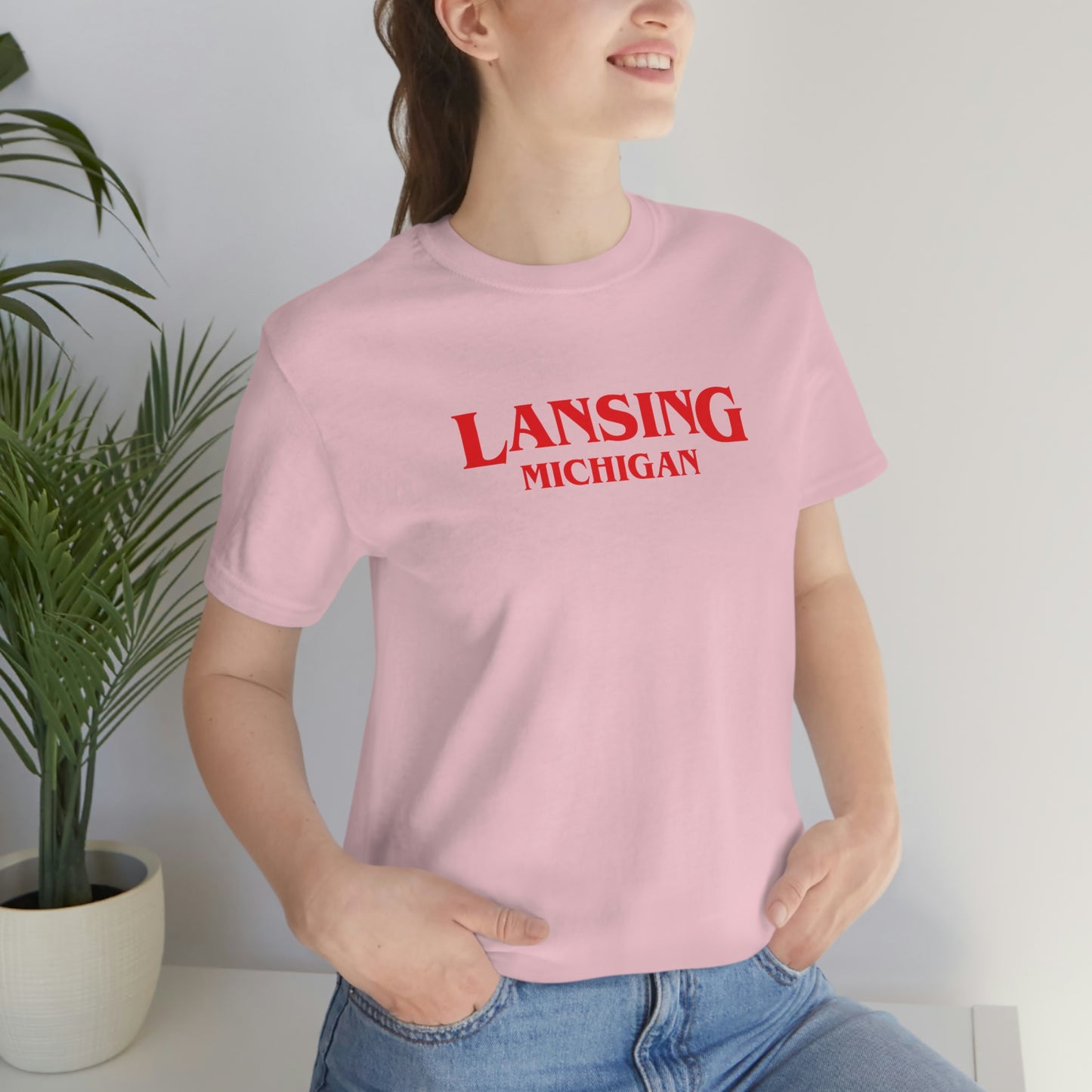 'Lansing Michigan' ' T-Shirt (1980s Drama Parody) | Unisex Standard Fit