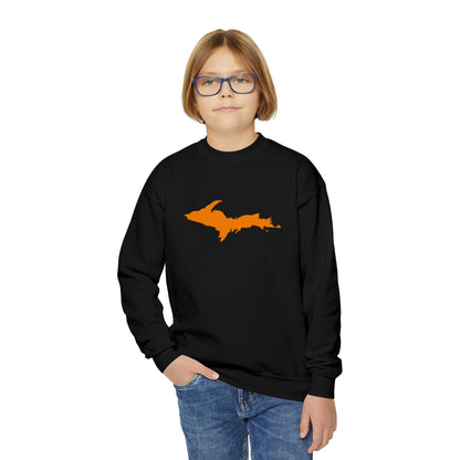 Michigan Upper Peninsula Youth Sweatshirt (w/ Orange UP Outline)