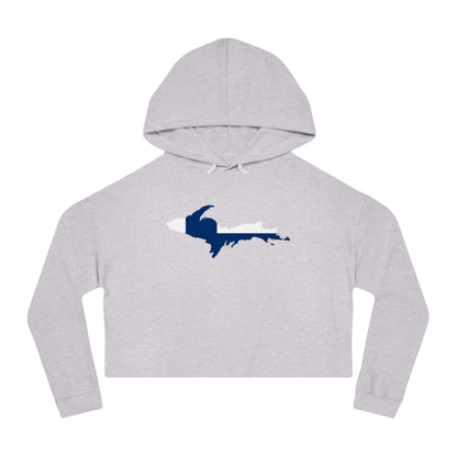 Michigan Upper Peninsula Hoodie (w/ UP Finland Flag Outline) | Lightweight Cropped