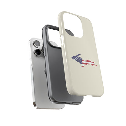 Michigan Upper Peninsula Tough Phone Case (Ivory Color w/ UP USA Outline) | Apple iPhone