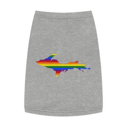 Michigan Upper Peninsula Pet Tank Top (w/ UP Pride Flag Outline)