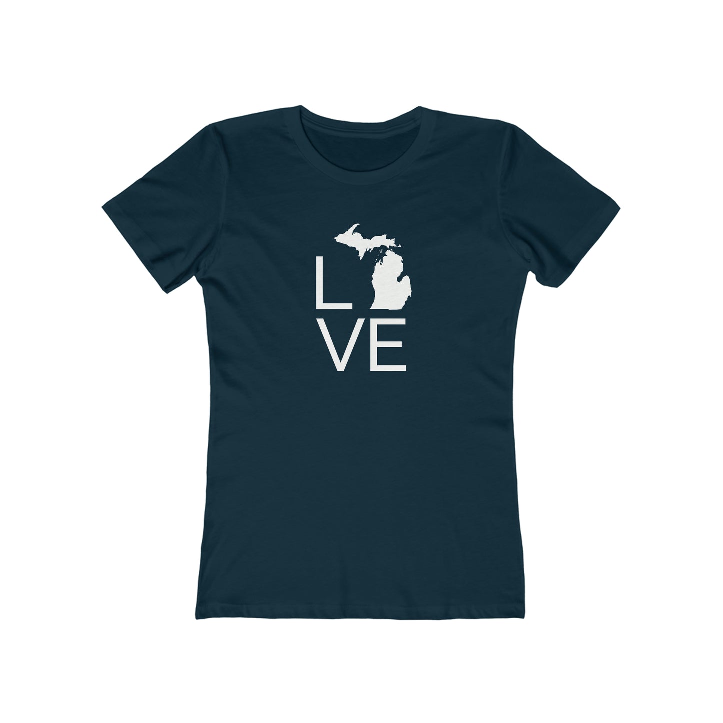 Michigan 'Love' T-Shirt (Thin Sans Font) | Women's Boyfriend Cut