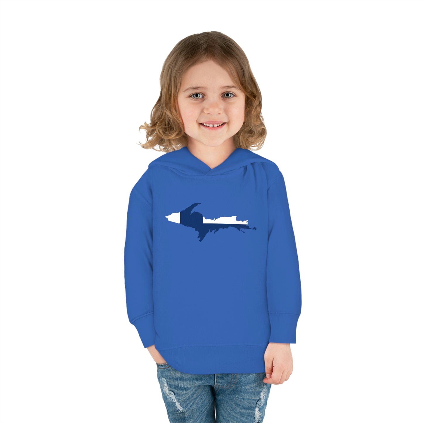 Michigan Upper Peninsula Hoodie (w/ UP Finland Flag Outline) | Unisex Toddler