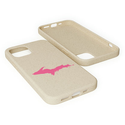 Michigan Upper Peninsula Biodegradable Phone Cases (w/ Pink UP Outline) | Apple iPhone