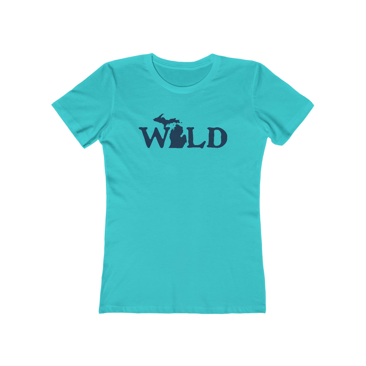 Michigan 'Wild' T-Shirt (Woodcut Font) | Women's Boyfriend Cut