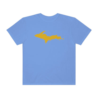 Michigan Upper Peninsula T-Shirt (w/ Gold UP Outline) | Unisex Garment-Dyed