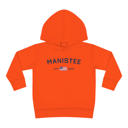 Michigan 'Manistee EST 1840' Hoodie (w/USA Flag Outline) | Unisex Toddler