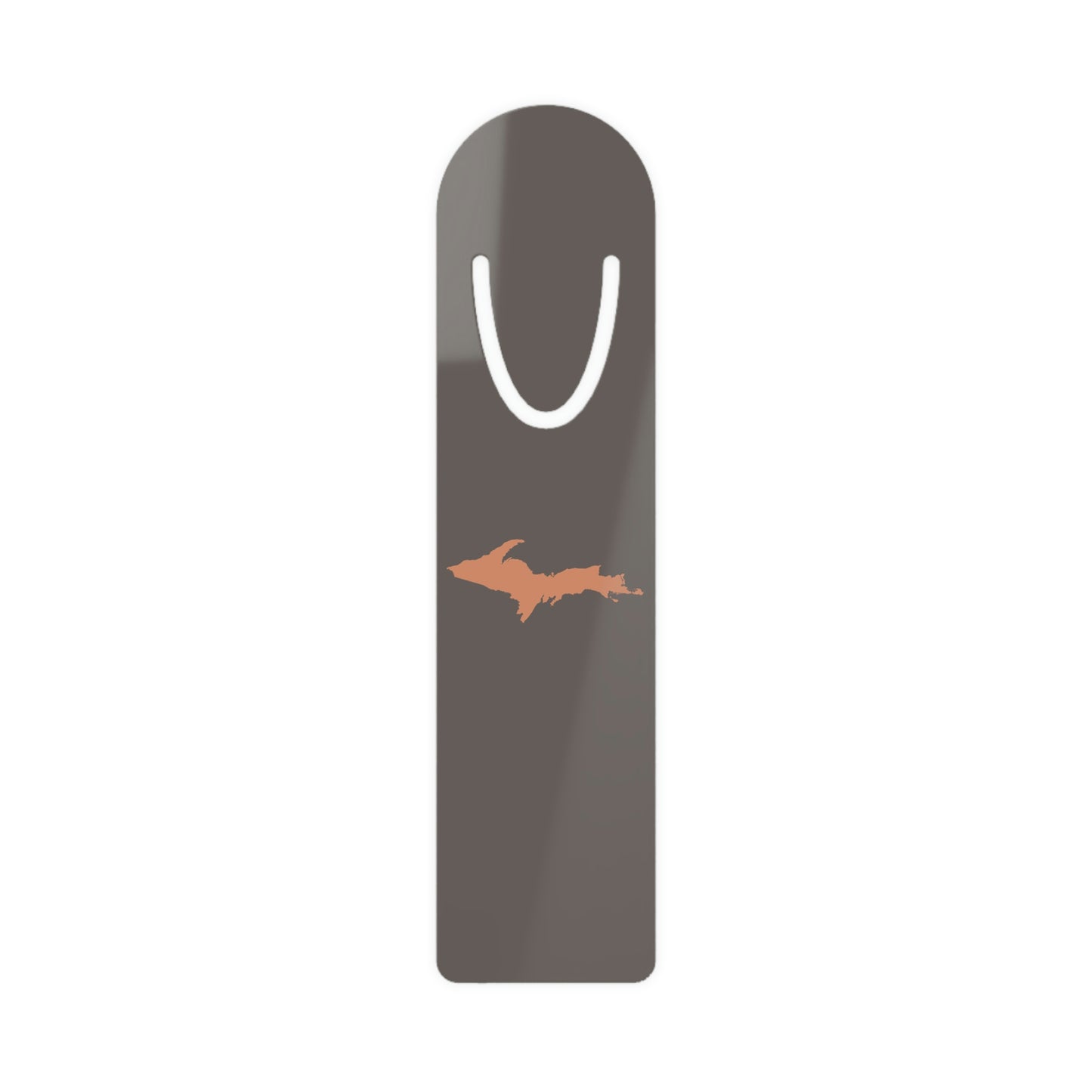 Michigan Upper Peninsula Metal Bookmark (w/ Copper UP Outline) | Warren Tank Grey