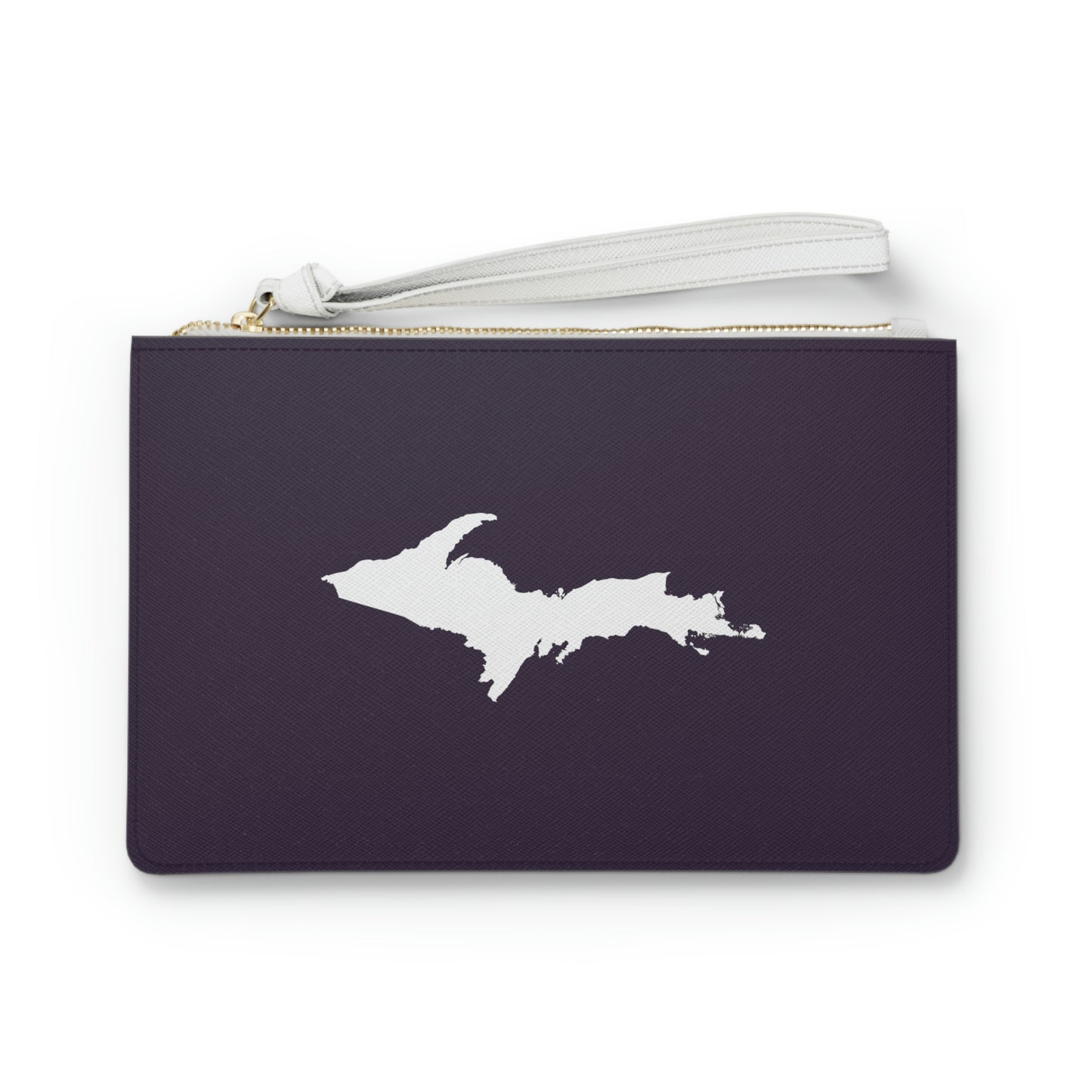 Michigan Upper Peninsula Clutch Bag (Blackcurrant w/UP Outline)