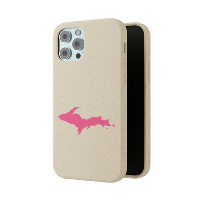 Michigan Upper Peninsula Biodegradable Phone Cases (w/ Pink UP Outline) | Apple iPhone