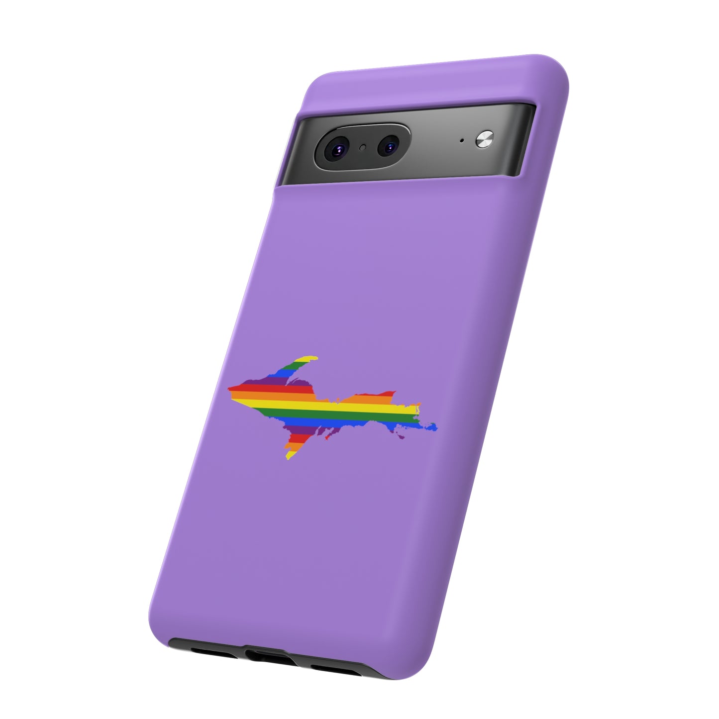 Michigan Upper Peninsula Tough Phone Case (Lavender w/ UP Pride Flag Outline) | Samsung & Pixel Android