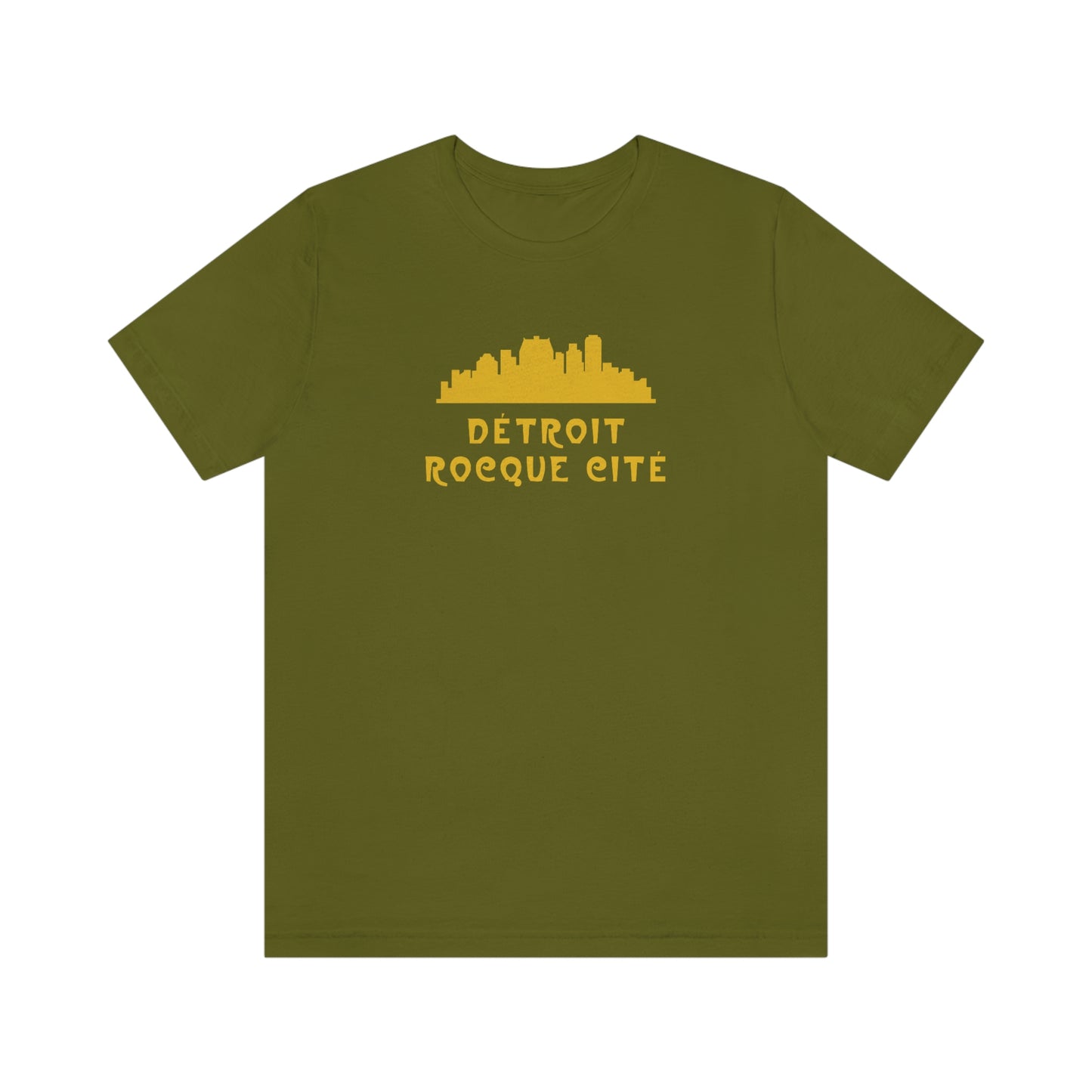 'Détroit Rocque Cité' with Skyline T-Shirt | Unisex Standard Fit