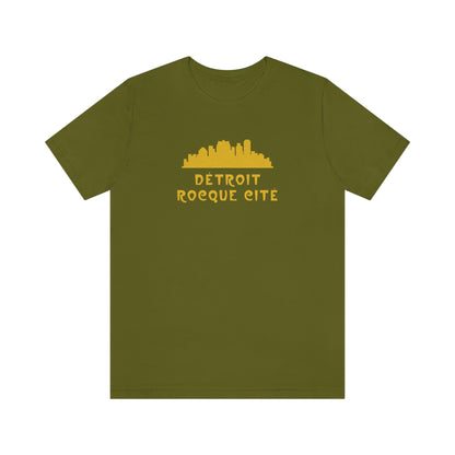 'Détroit Rocque Cité' with Skyline T-Shirt | Unisex Standard Fit