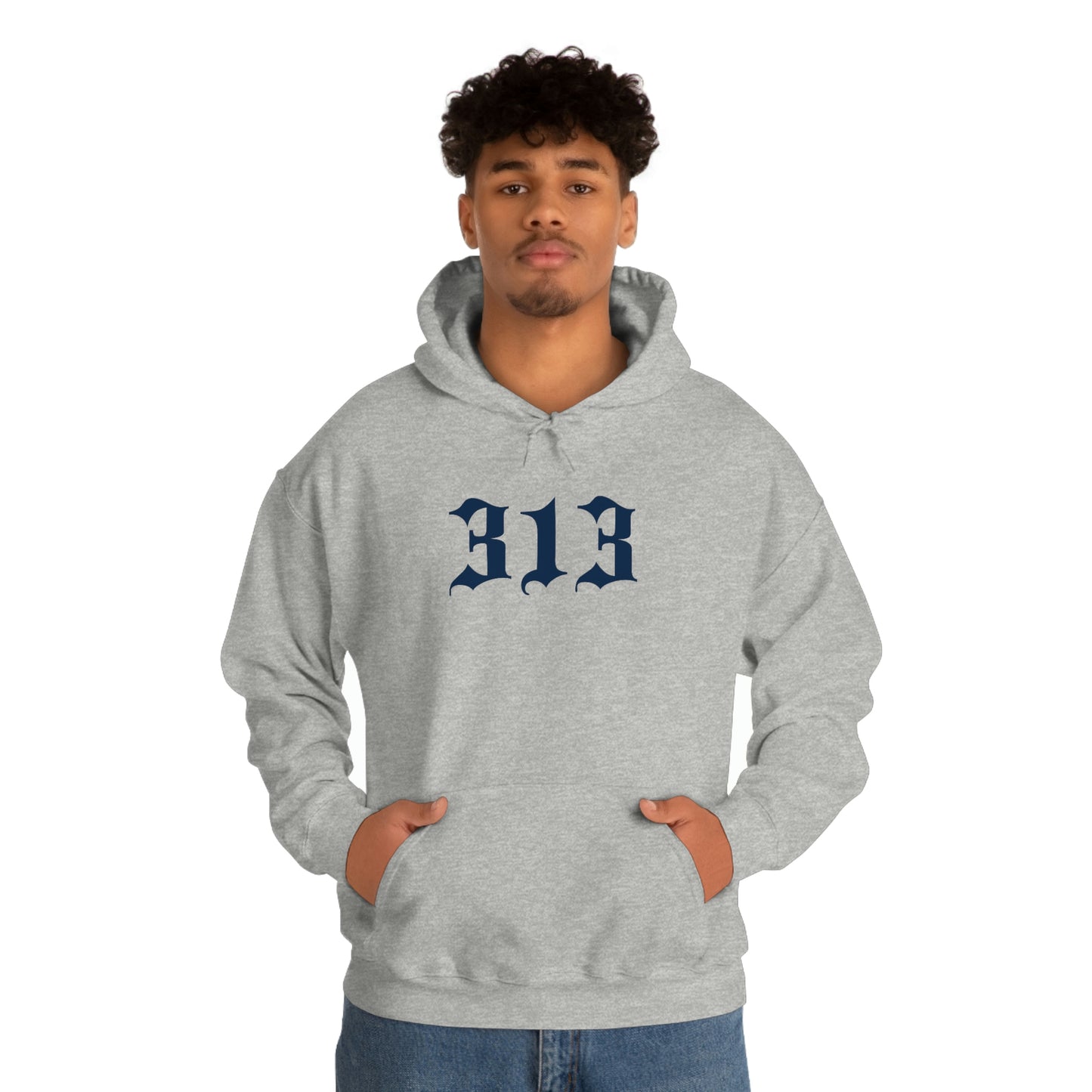 Detroit '313' Hoodie (Old English Font) | Unisex Standard