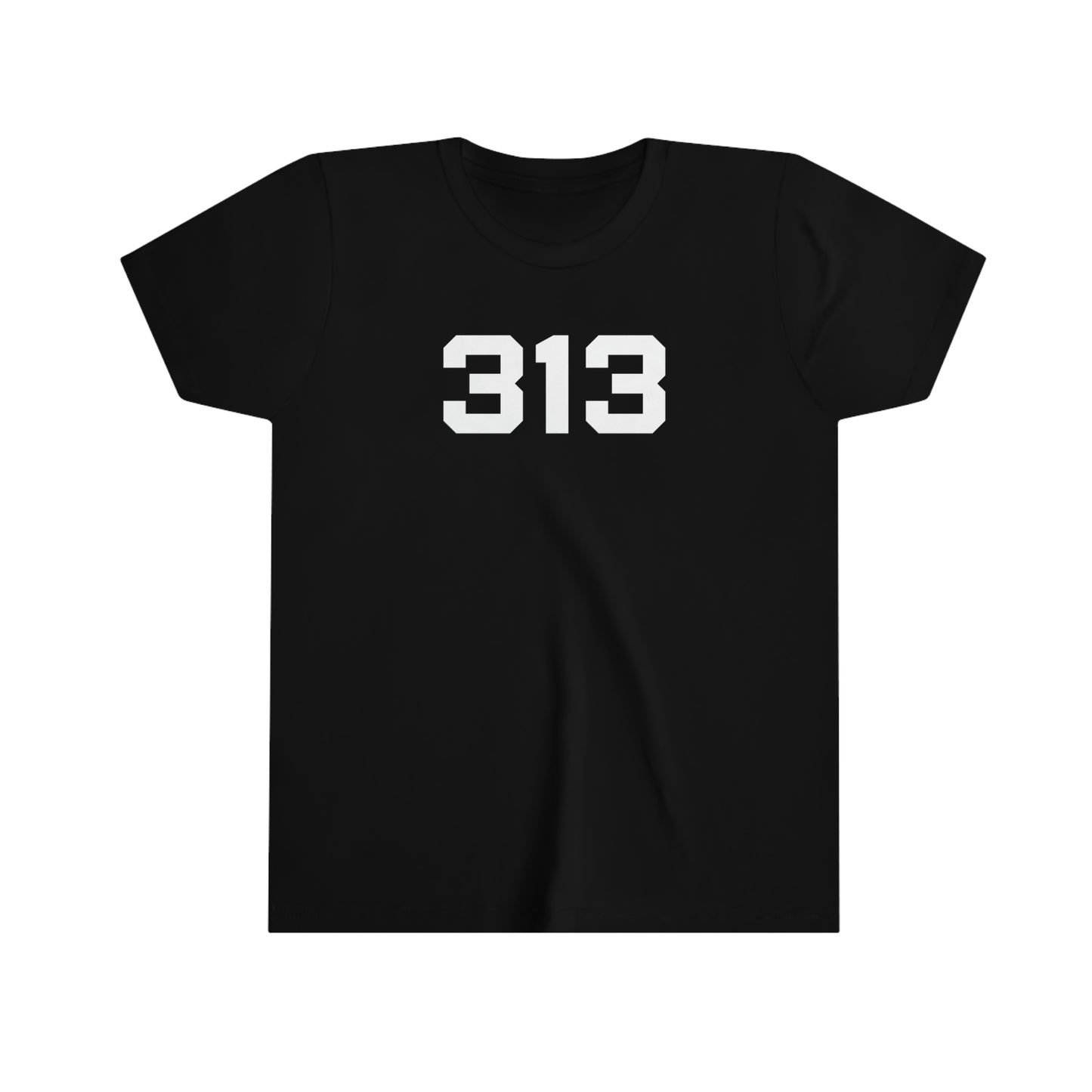 Detroit '313' T-Shirt (Athletic Font) | Youth Short Sleeve