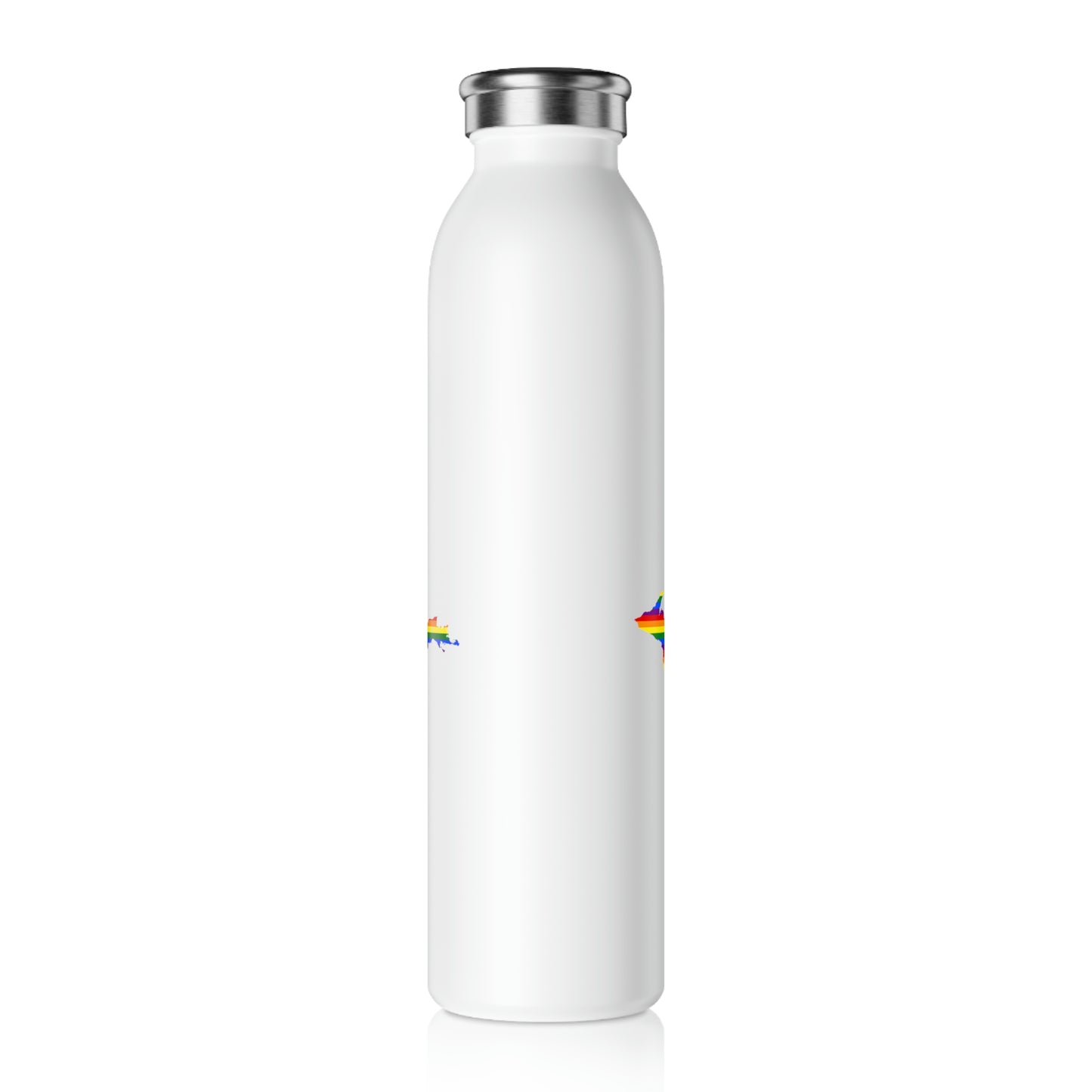 Michigan Upper Peninsula Water Bottle (w/ UP Pride Flag Outline) | 20oz Double-Walled