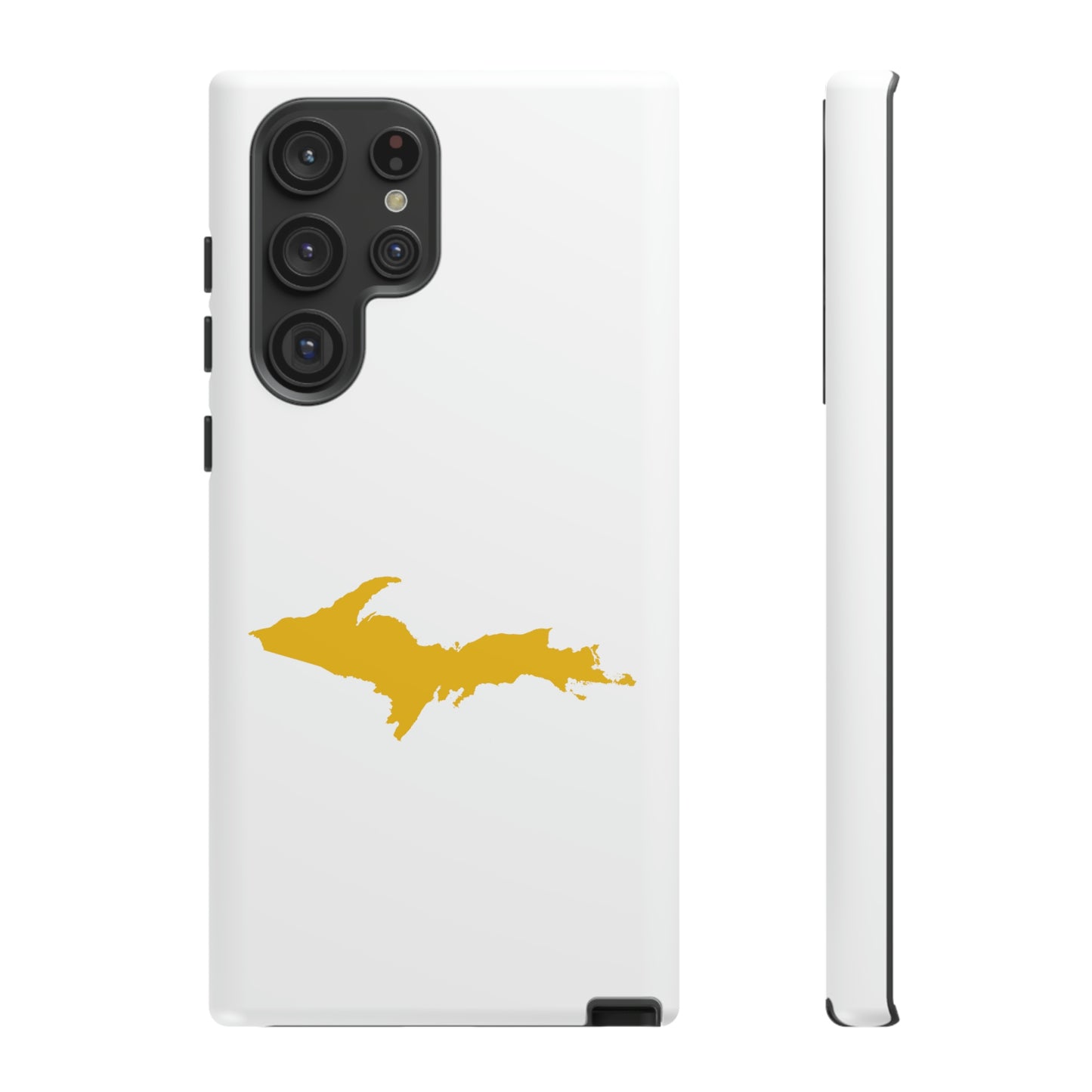 Michigan Upper Peninsula Tough Phone Case (w/ Gold UP Outline) | Samsung & Pixel Android