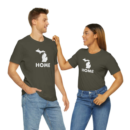 Michigan 'Home' T-Shirt (Geometric Sans Font) | Unisex Standard Fit